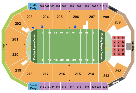 Findlay Toyota Center seating chart