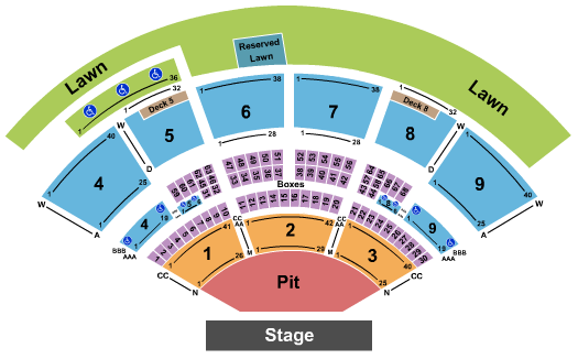 First Financial Credit Union Amphitheater seating chart