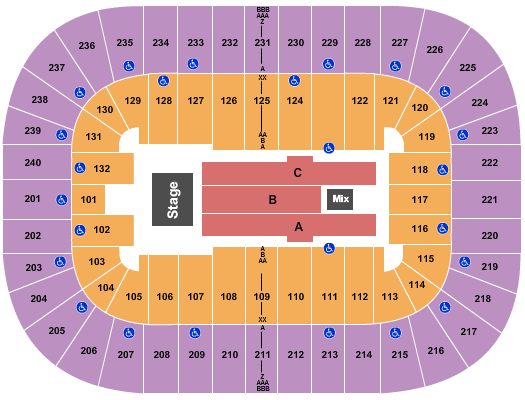 First Horizon Coliseum At Greensboro Complex seating chart