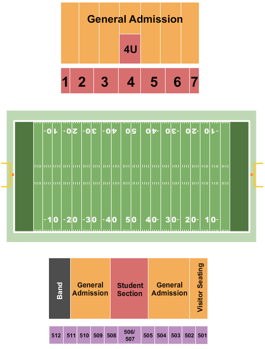 First Security Field at Estes Stadium seating chart