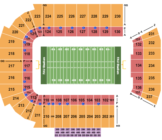 Flagler Credit Union Stadium seating chart