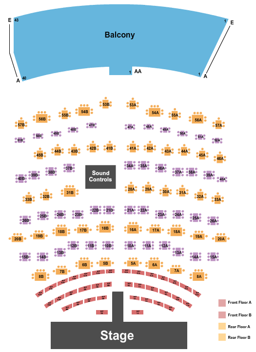 Flamingo Showroom at Flamingo Las Vegas seating chart