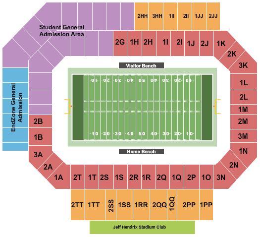 Floyd Stadium seating chart