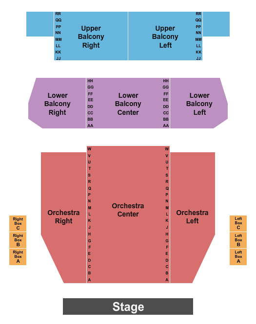 Folly Theater seating chart