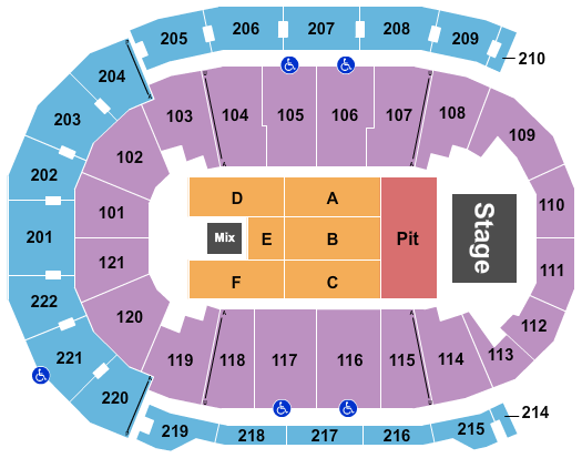 Ford Center - IN seating chart