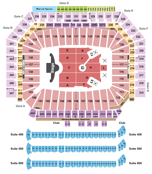 Ford Field seating chart