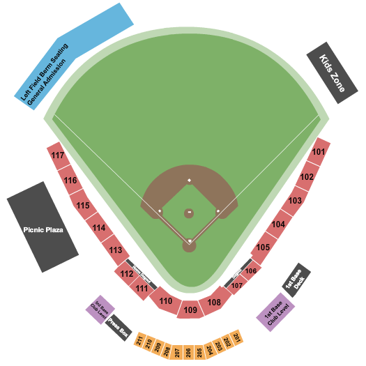 ForeFront Field seating chart