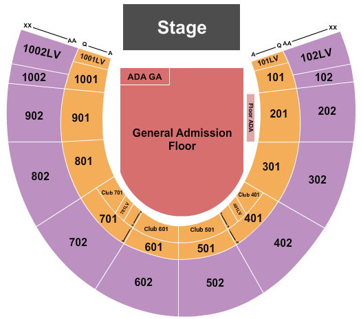 Forest Hills Stadium seating chart