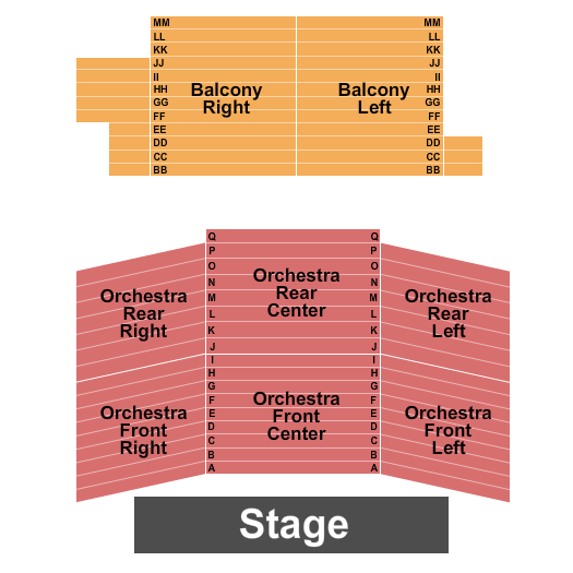 Fort Peck Theatre seating chart