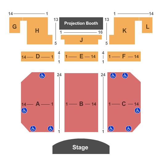 Fox Theatre - Visalia seating chart