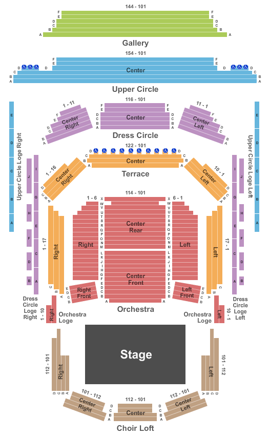 Francis Winspear Centre seating chart
