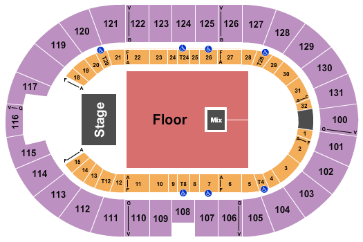 Freeman Coliseum seating chart