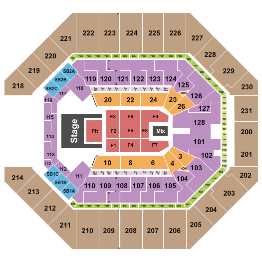 Frost Bank Center seating chart