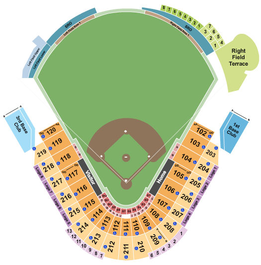 George M. Steinbrenner Field seating chart
