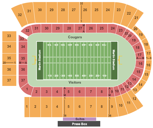Gesa Field At Martin Stadium seating chart