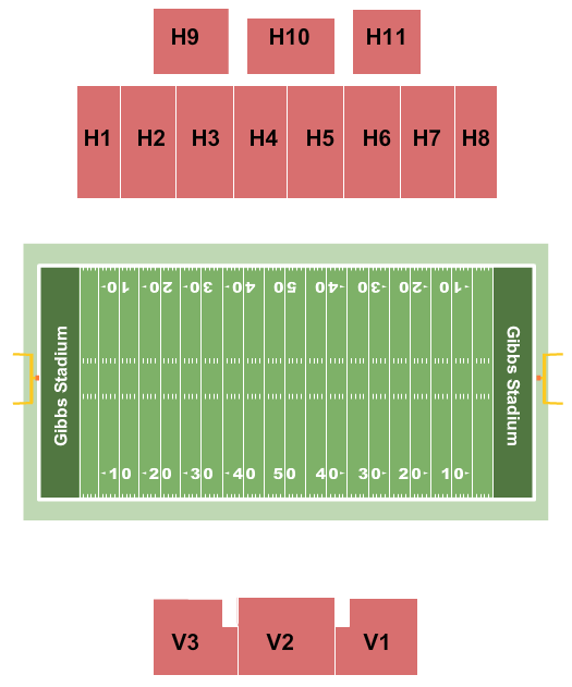Gibbs Stadium seating chart