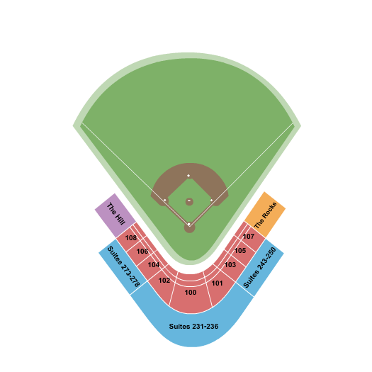 Glacier Bank Park seating chart