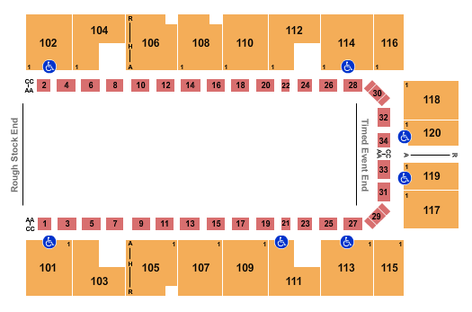 Gomez Western Wear Arena seating chart