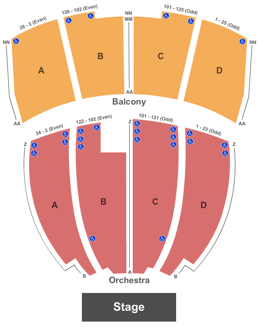 Goodyear Theater seating chart