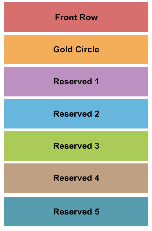 Graceland Soundstage seating chart