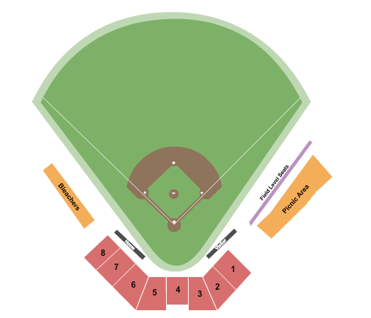 Grainger Stadium seating chart