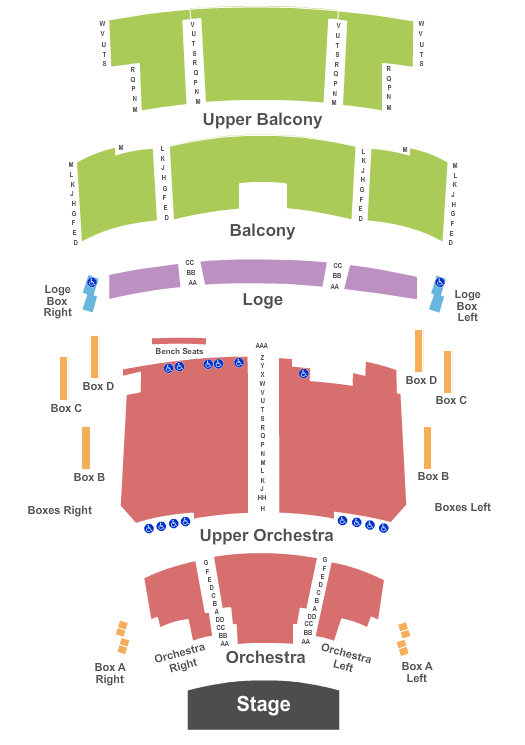Granada Theatre - Santa Barbara seating chart