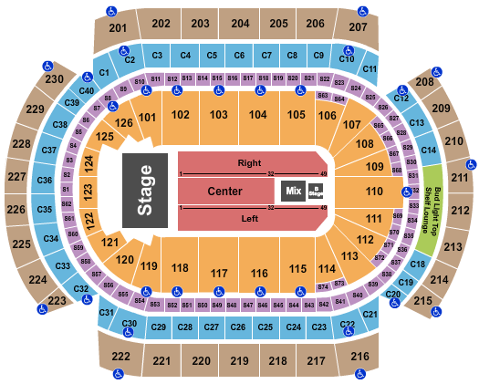 Grand Casino Arena seating chart