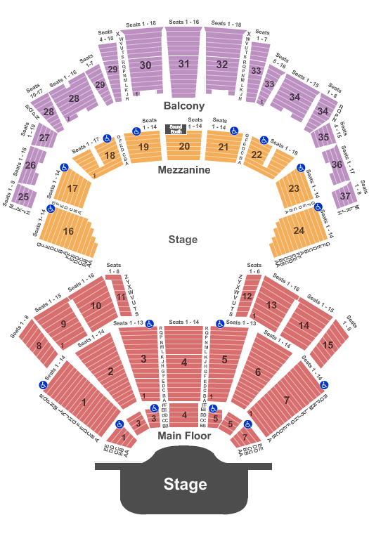 Grand Ole Opry House seating chart