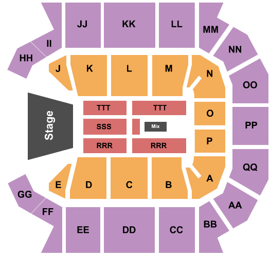 Great Southern Bank Arena seating chart