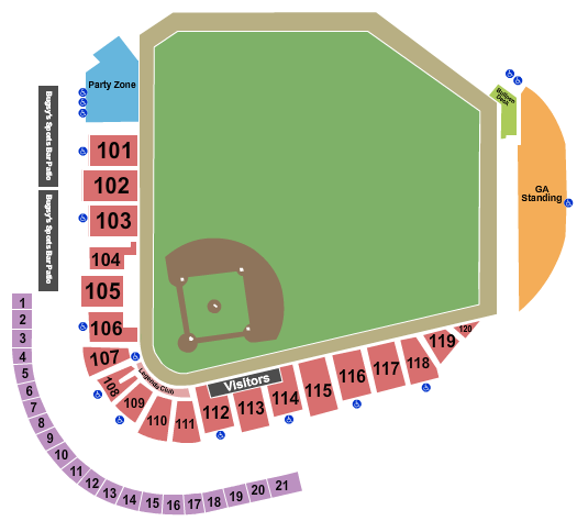 Greater Nevada Field seating chart