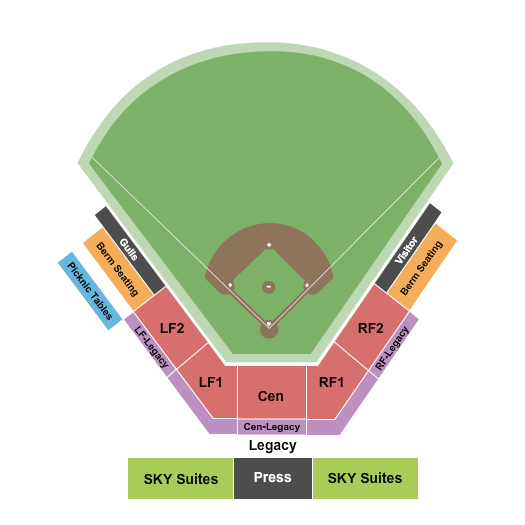 Gulls Stadium At Pogadl Park seating chart