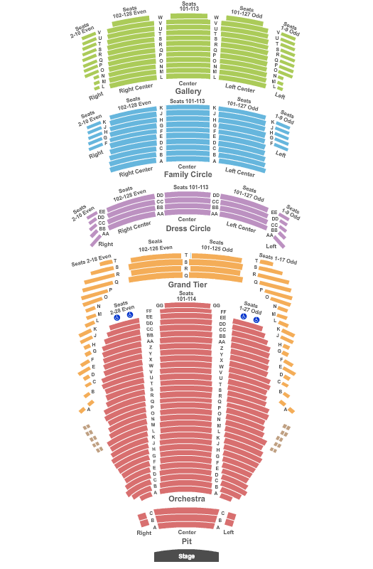 Heinz Hall seating chart