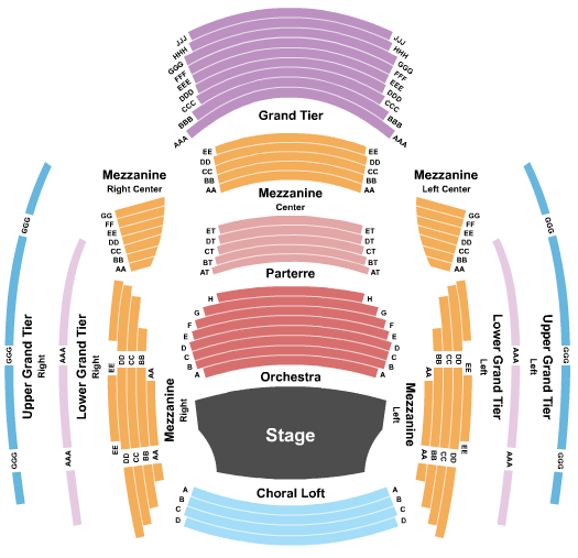 Helzberg Hall - Kauffman Center for the Performing Arts seating chart