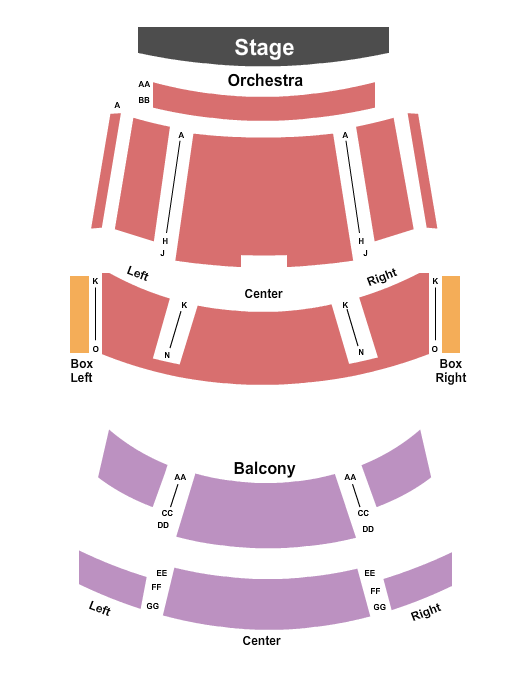 Hendricks Live seating chart