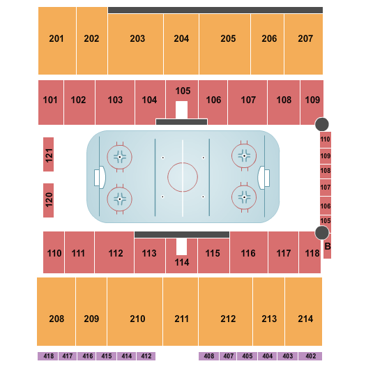 Herb Brooks National Hockey Center seating chart