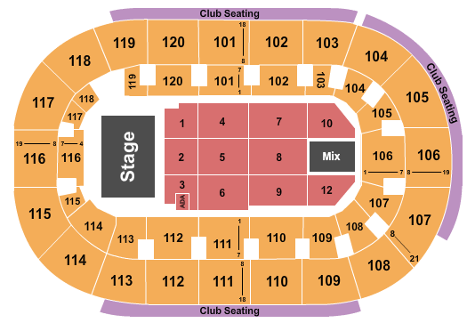 Hertz Arena seating chart