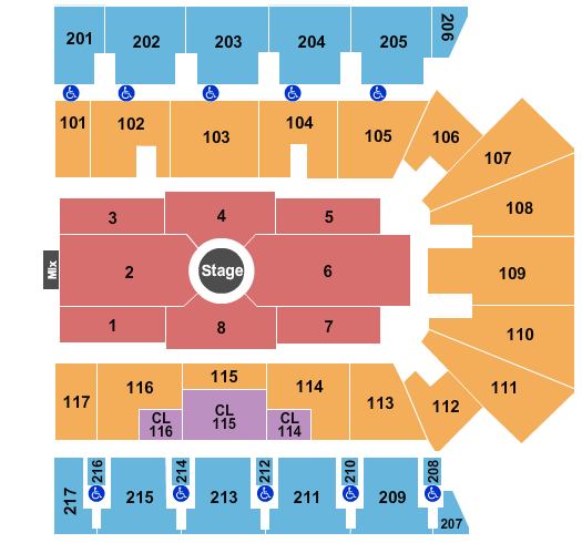 Hilliard Center Arena seating chart