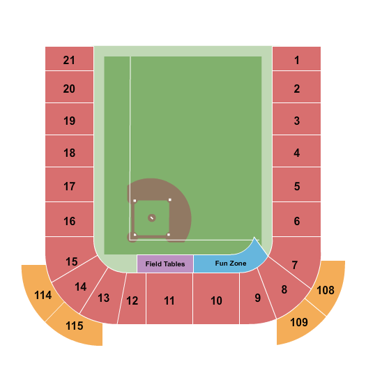 Hinchliffe Stadium seating chart