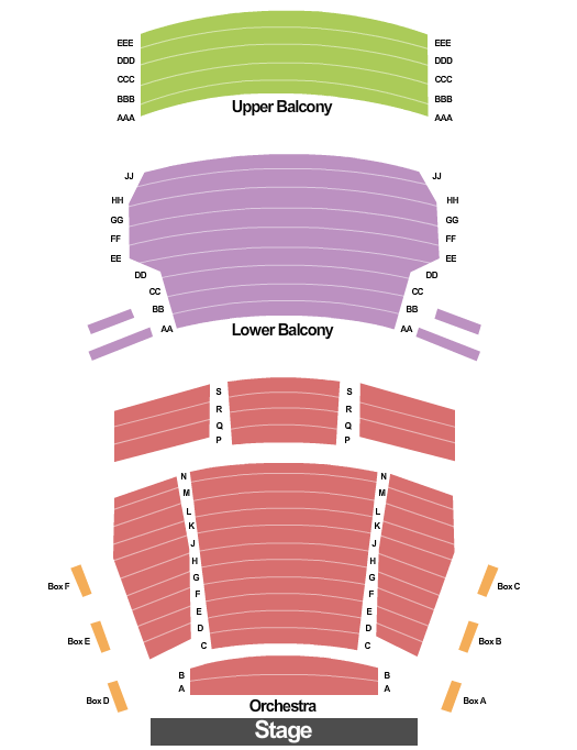 Historic Academy of Music Theatre seating chart
