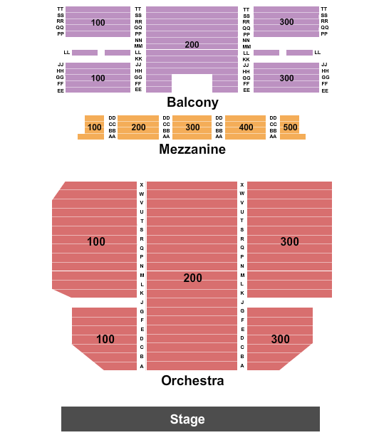 Historic Duncan Auditorium at Tampa Theatre seating chart