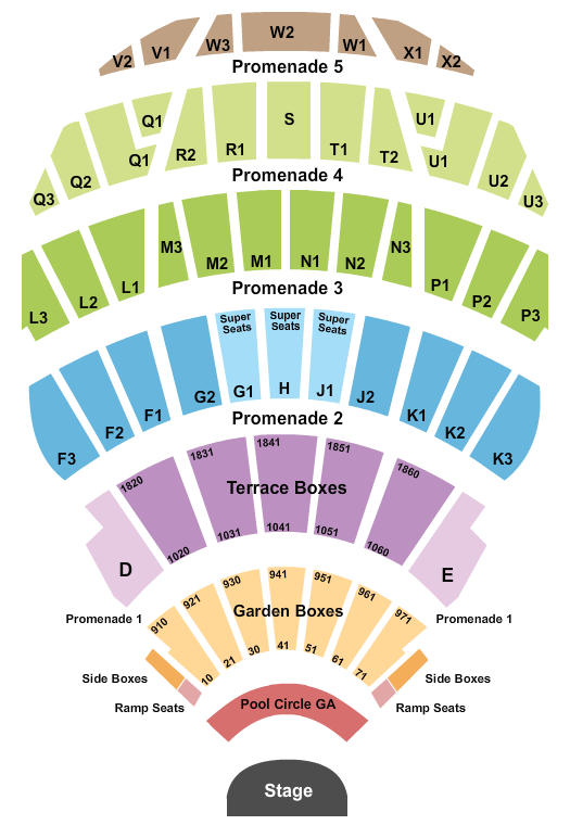 Hollywood Bowl seating chart