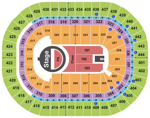 Honda Center seating chart