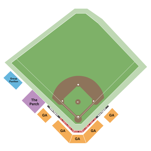 Howard Johnson Field seating chart