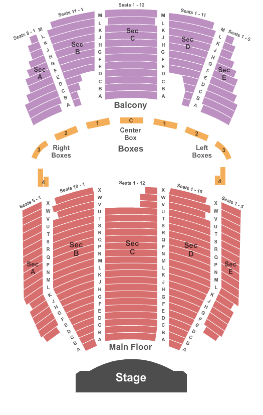 Hoyt Sherman Place Theater seating chart