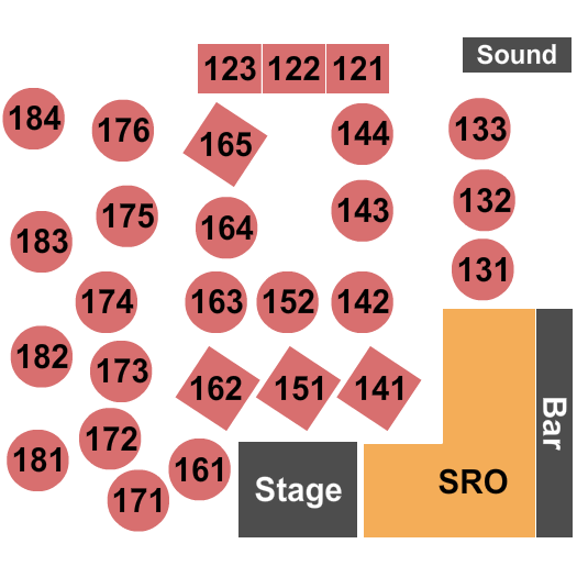 Humphrey's Backstage Live seating chart