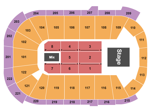 Huntington Center seating chart