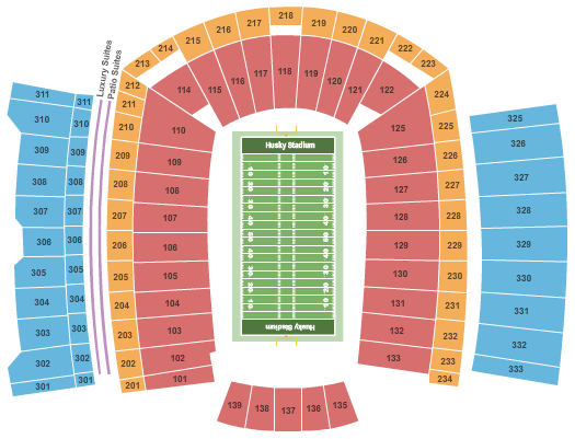 Husky Stadium - WA seating chart