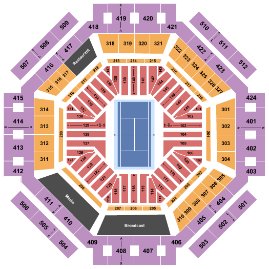 Indian Wells Tennis Garden - Stadium 1 seating chart