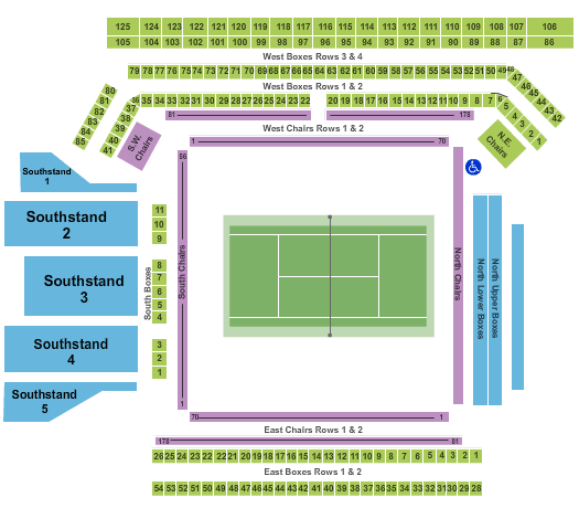 International Tennis Hall Of Fame seating chart