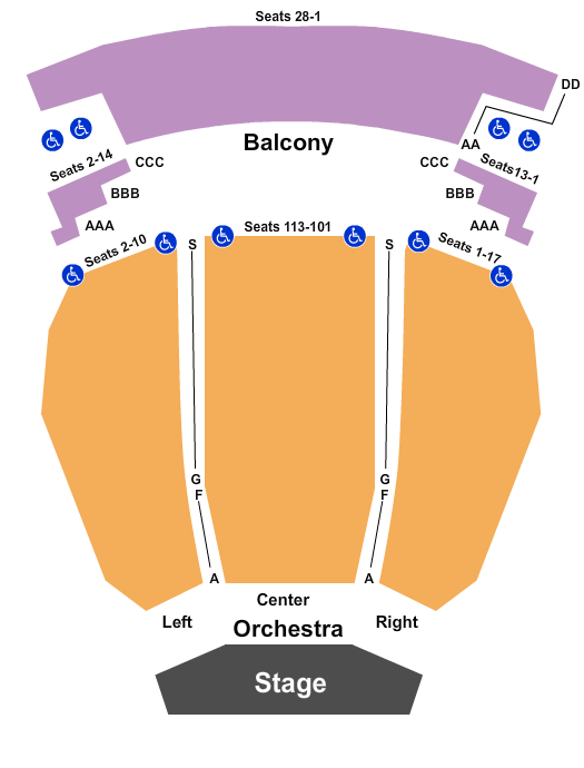 Irvine Barclay Theatre seating chart